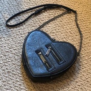 Rebecca Minkoff - Black leather, heart crossbody